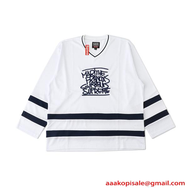 長袖Tシャツ 秋 春 ストリート ゆったり ロゴ風 カジュアル 人気 SUPREME シュプリーム コピー