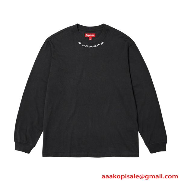 長袖Tシャツ 秋 春 無地 SUPREME シュプリーム コピー シンプル カジュアル 重ね着 人気 定番