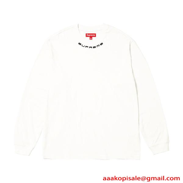 長袖Tシャツ 秋 春 無地 SUPREME シュプリーム コピー シンプル カジュアル 重ね着 人気 定番
