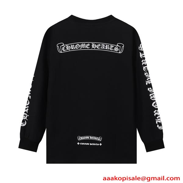 メンズ 長袖Tシャツ プリント 2026新作 存在感演出 人気 CHROME HEARTS