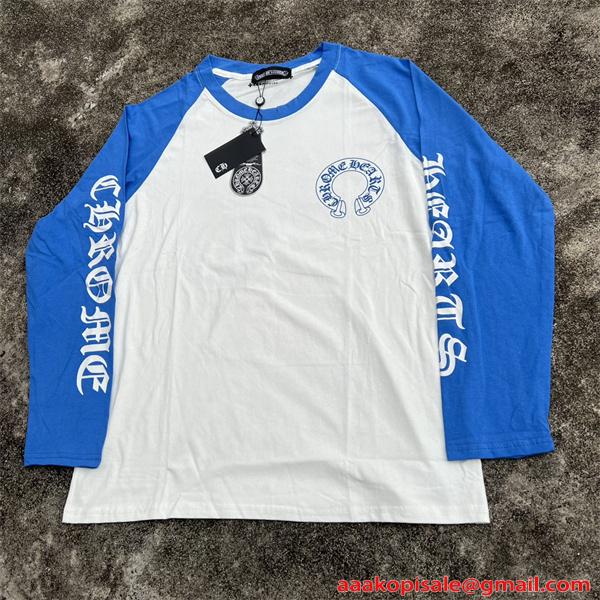 CHROME HEARTS クロムハーツ コピー 長袖Tシャツ 春秋 ラグラン 配色アクセント 軽快 ストリート