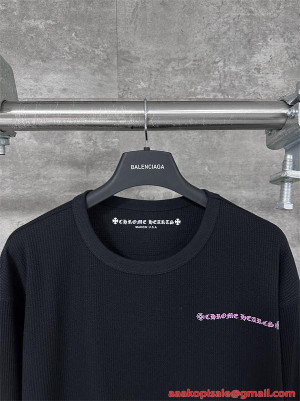 CHROME HEARTS クロムハーツ コピー 人気爆発 長袖Tシャツ プリント ストリート映え 2026新作