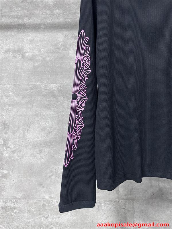 CHROME HEARTS クロムハーツ コピー 人気爆発 長袖Tシャツ プリント ストリート映え 2026新作
