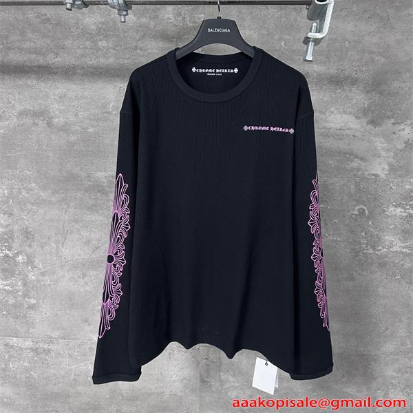 CHROME HEARTS クロムハーツ コピー 人気爆発 長袖Tシャツ プリント ストリート映え 2026新作