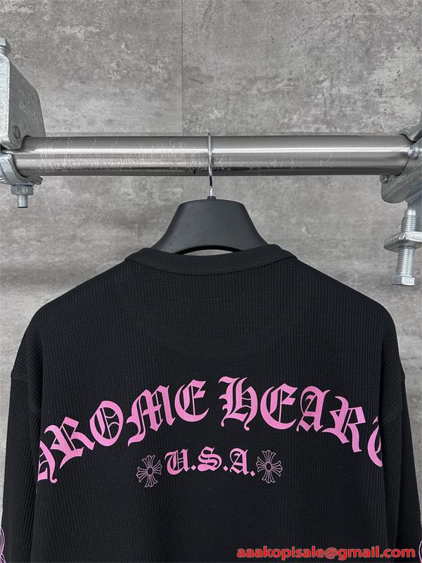 CHROME HEARTS クロムハーツ コピー 人気爆発 長袖Tシャツ プリント ストリート映え 2026新作