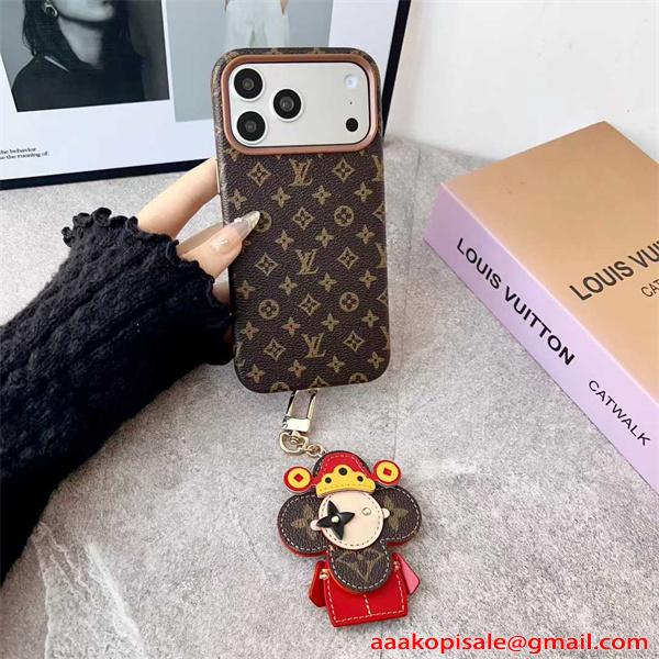 LOUIS VUITTON ルイヴィトン コピー IPHONE17 ケース モノグラム調 レザーデザイン 高級感演出