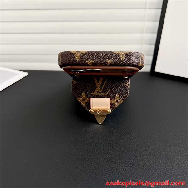 IPHONE17 ケース LOUIS VUITTON ルイヴィトン 偽物 ベルトモチーフ カード収納付  上品モデル