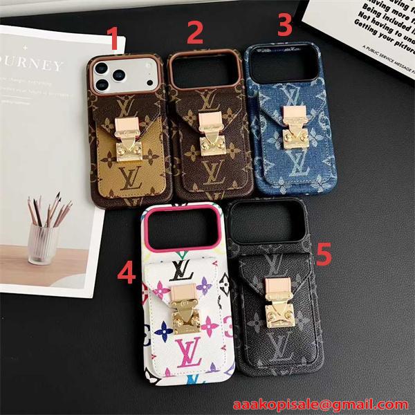 IPHONE17 ケース LOUIS VUITTON ルイヴィトン 偽物 ベルトモチーフ カード収納付  上品モデル