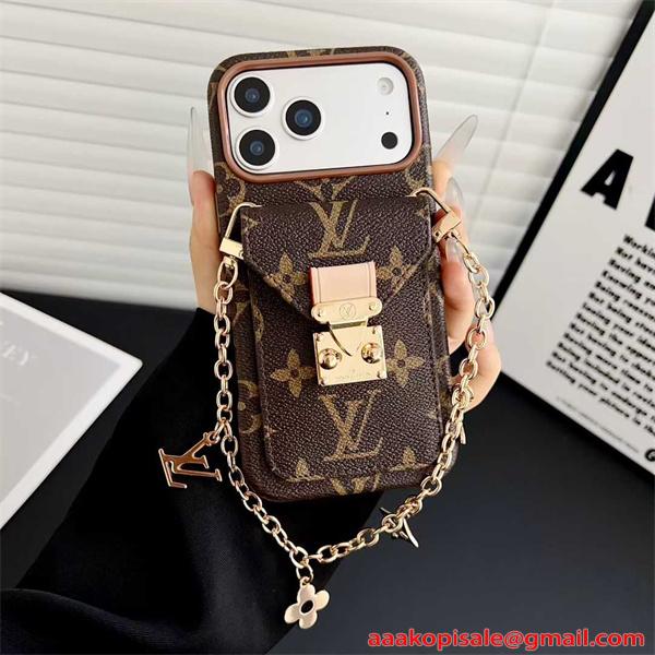 IPHONE17 ケース LOUIS VUITTON ルイヴィトン 偽物 ベルトモチーフ カード収納付  上品モデル