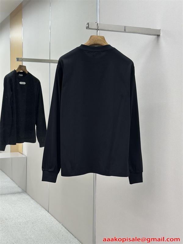 DIOR ディオール コピー 長袖Tシャツ ミニロゴプレート クルーネック シンプル洗練 2026新作