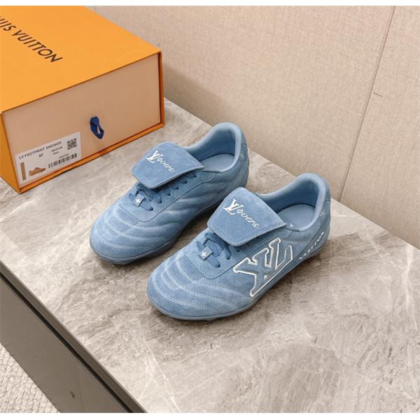 LV最新Footprintシリーズルイヴィトンスニーカーコピー★2026人気履き心地ブルー色ユニセックス