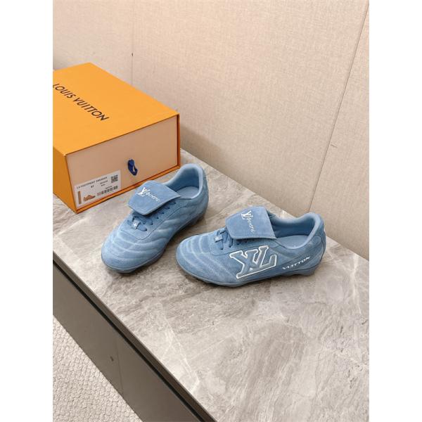 LV最新Footprintシリーズルイヴィトンスニーカーコピー★2026人気履き心地ブルー色ユニセックス