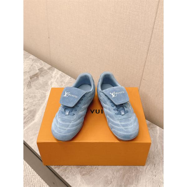 LV最新Footprintシリーズルイヴィトンスニーカーコピー★2026人気履き心地ブルー色ユニセックス