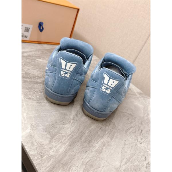 LV最新Footprintシリーズルイヴィトンスニーカーコピー★2026人気履き心地ブルー色ユニセックス