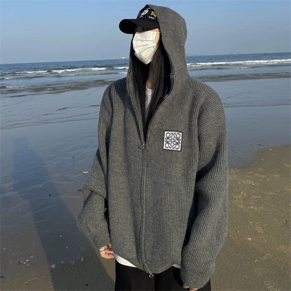 LOEWE ロエベ コピー 2026新作　プレミアム ニット フルジップ パーカー