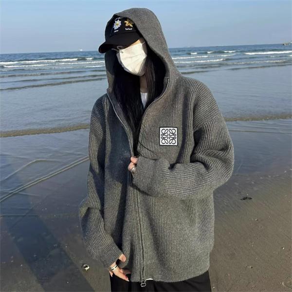 LOEWE ロエベ コピー 2026新作　プレミアム ニット フルジップ パーカー