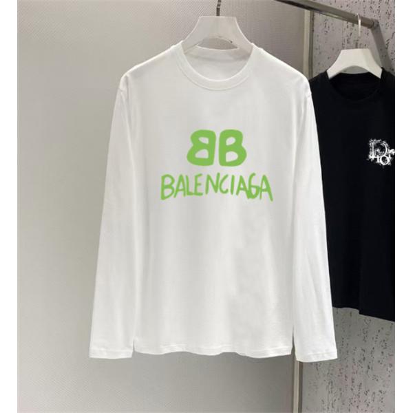 人気バレンシアガ ロングｔコピーBALENCIAGA  激安通販2026お洒落黒色ホワイト色