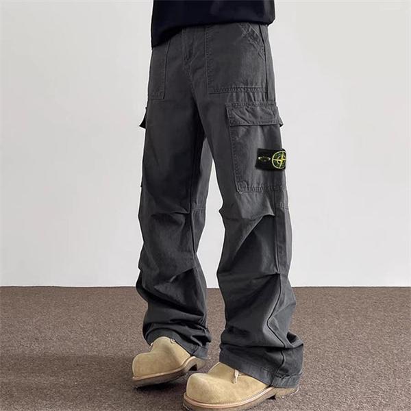 都会派 立体裁断 カーゴパンツ グレートーン 重厚 STONE ISLAND ストーンアイランド コピー