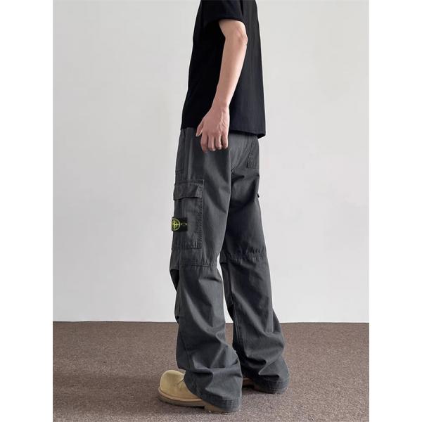 都会派 立体裁断 カーゴパンツ グレートーン 重厚 STONE ISLAND ストーンアイランド コピー