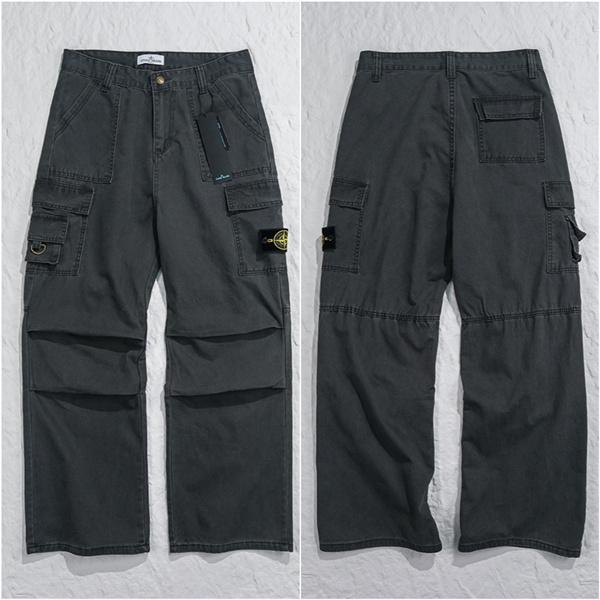 都会派 立体裁断 カーゴパンツ グレートーン 重厚 STONE ISLAND ストーンアイランド コピー