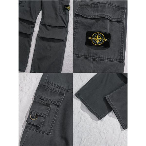 都会派 立体裁断 カーゴパンツ グレートーン 重厚 STONE ISLAND ストーンアイランド コピー