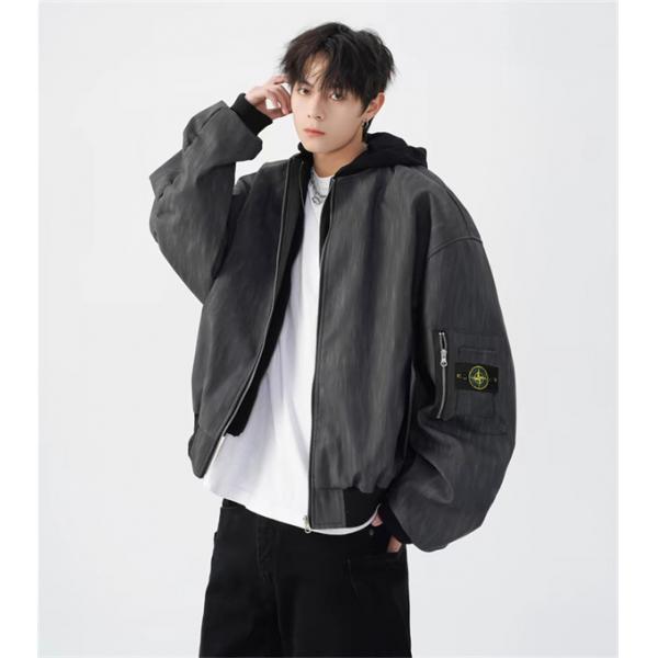 存在感抜群 ウォッシュ加工 ジップブルゾン ストリート STONE ISLAND ストーンアイランド コピー