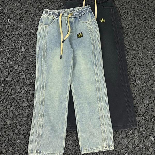 リラックス STONE ISLAND ストーンアイランド コピー デニム イージーパンツ ストレート 落ち感