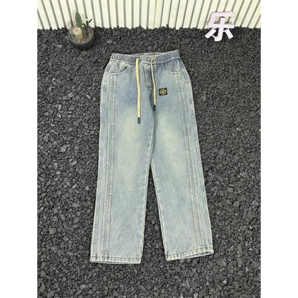 リラックス STONE ISLAND ストーンアイランド コピー デニム イージーパンツ ストレート 落ち感