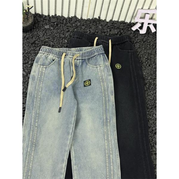 リラックス STONE ISLAND ストーンアイランド コピー デニム イージーパンツ ストレート 落ち感