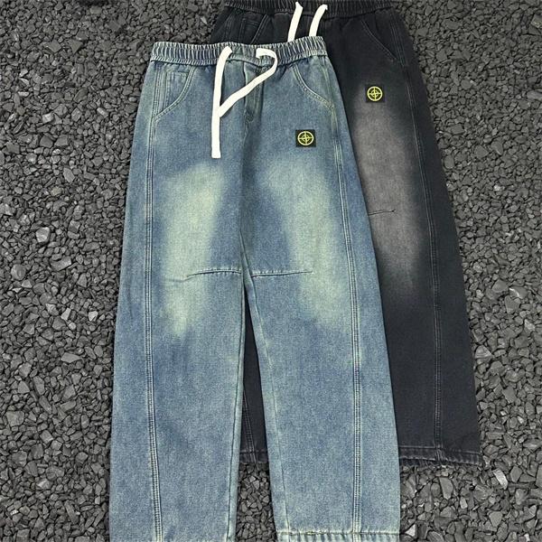 着心地重視 デニムイージーパンツ ストレート 抜け感 STONE ISLAND ストーンアイランド コピー