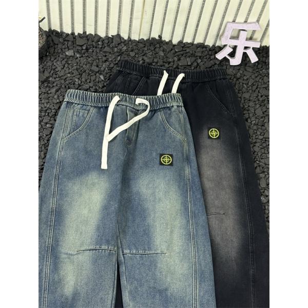 着心地重視 デニムイージーパンツ ストレート 抜け感 STONE ISLAND ストーンアイランド コピー