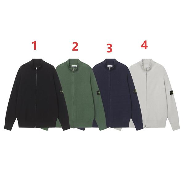 STONE ISLAND ストーンアイランド コピー 上品仕立て フルジップ ニットブルゾン ミニマル 