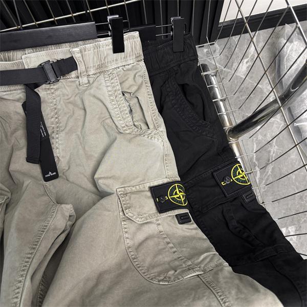 STONE ISLAND ストーンアイランド コピー 2026新作 ウォッシュ カーゴパンツ 実用ポケット