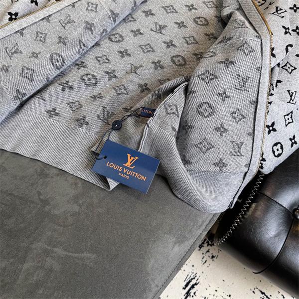 視線惹き付け 総柄 ジップパーカー 存在感 上品 LOUIS VUITTON ルイヴィトン コピー