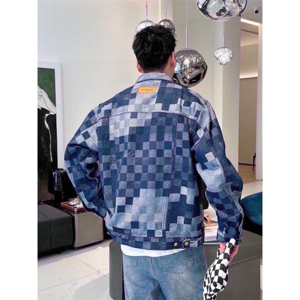 2026新作 トレンド チェック LOUIS VUITTON ルイヴィトン コピー デニム ジャケット 防風  