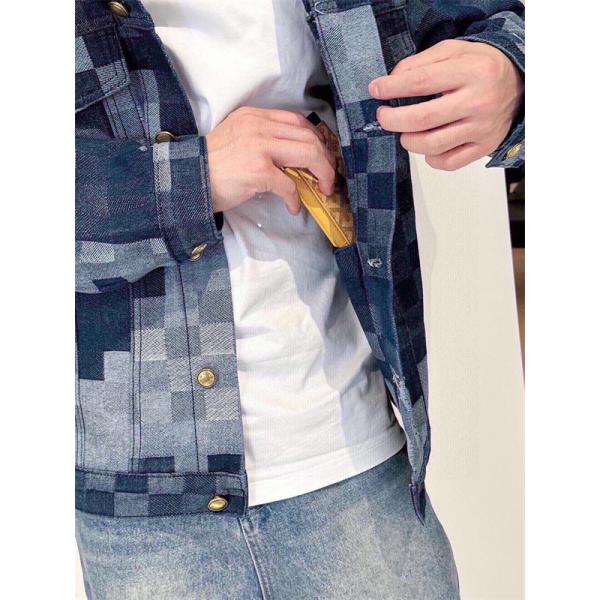 2026新作 トレンド チェック LOUIS VUITTON ルイヴィトン コピー デニム ジャケット 防風  