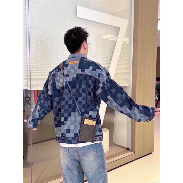2026新作 トレンド チェック LOUIS VUITTON ルイヴィトン コピー デニム ジャケット 防風  