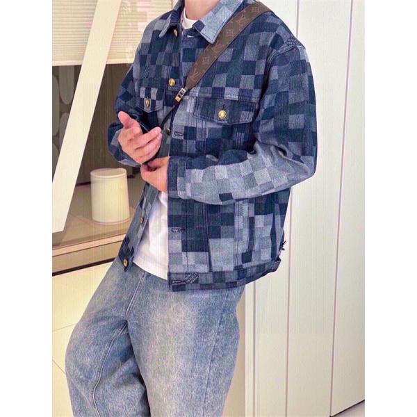 2026新作 トレンド チェック LOUIS VUITTON ルイヴィトン コピー デニム ジャケット 防風  