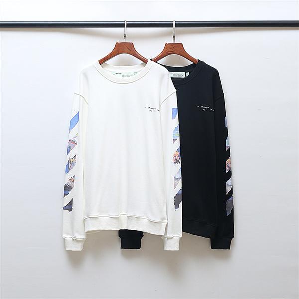 トレンド最前線 Off-White オフホワイト コピー クロスモチーフ 裏起毛 スウェット