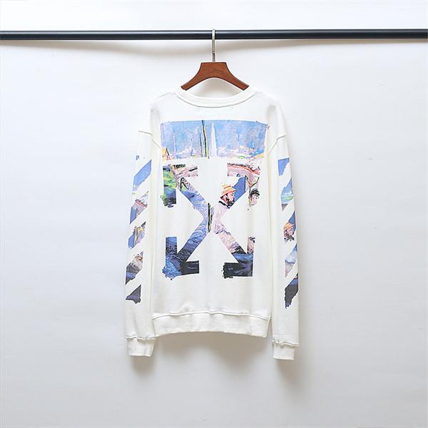 トレンド最前線 Off-White オフホワイト コピー クロスモチーフ 裏起毛 スウェット