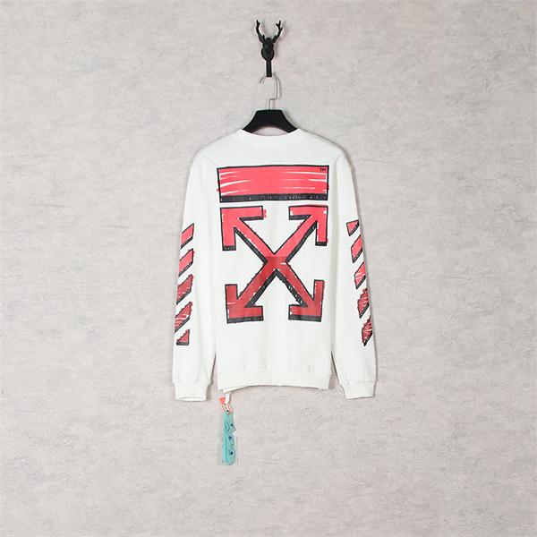 トレンド注目  バックプリント スウェット モード系 ストリート Off-White オフホワイト コピー