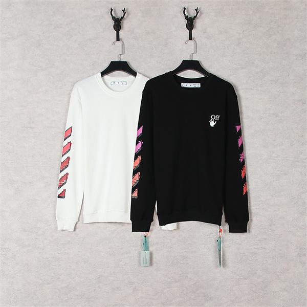 トレンド注目  バックプリント スウェット モード系 ストリート Off-White オフホワイト コピー