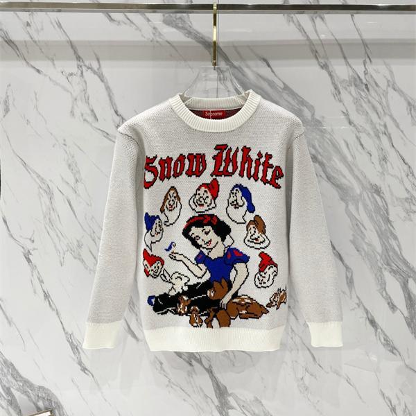 遊び心満点 ジャカード Off-White オフホワイト コピー ニット 上質素材 カジュアル 主役級 