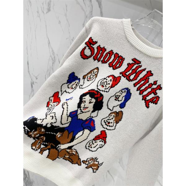 遊び心満点 ジャカード Off-White オフホワイト コピー ニット 上質素材 カジュアル 主役級 