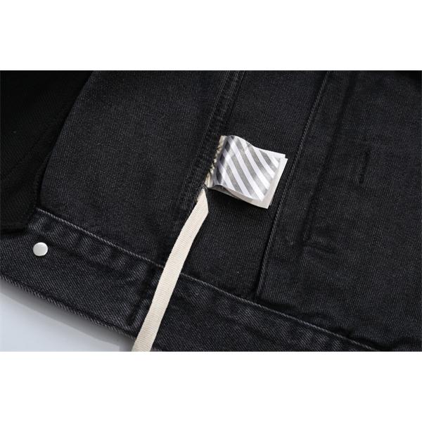 ヴィンテージ 合わせやすい ブラック デニム ジャケット 定番 Off-White オフホワイト コピー