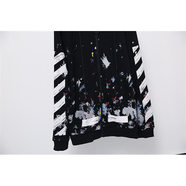 重厚感演出 2026新作 バックプリント Off-White オフホワイト コピー パーカー 人気