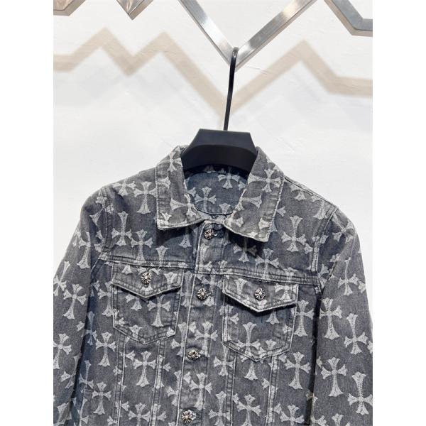 高級感 CHROME HEARTS クロムハーツ コピー デニムジャケット モノトーン 洗練 モード系