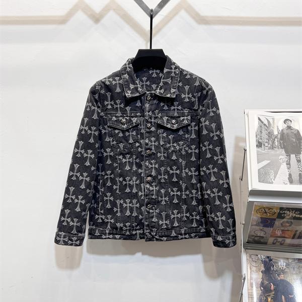 高級感 CHROME HEARTS クロムハーツ コピー デニムジャケット モノトーン 洗練 モード系