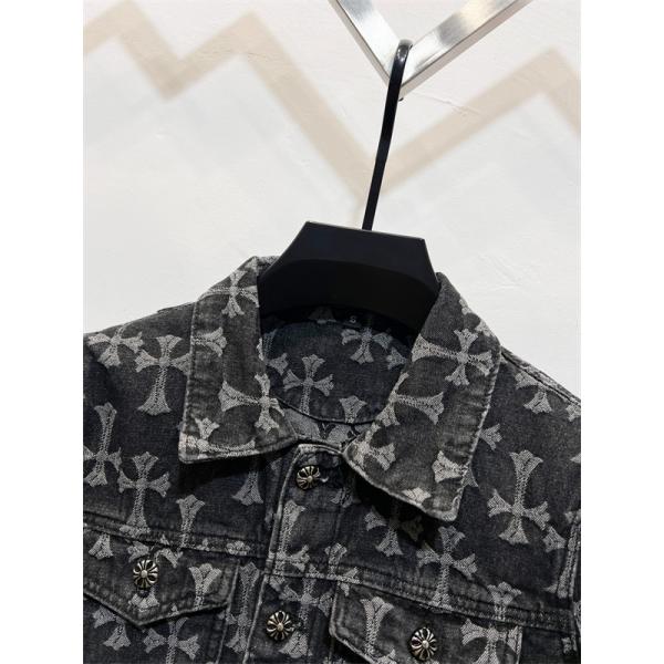 高級感 CHROME HEARTS クロムハーツ コピー デニムジャケット モノトーン 洗練 モード系