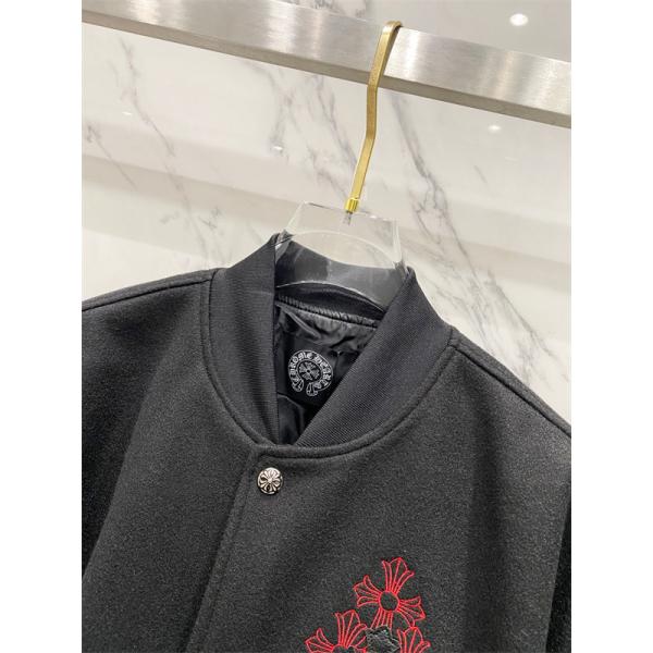 存在感抜群 刺繍 CHROME HEARTS クロムハーツ コピー スタジャン レザー切替 重厚 クラシック